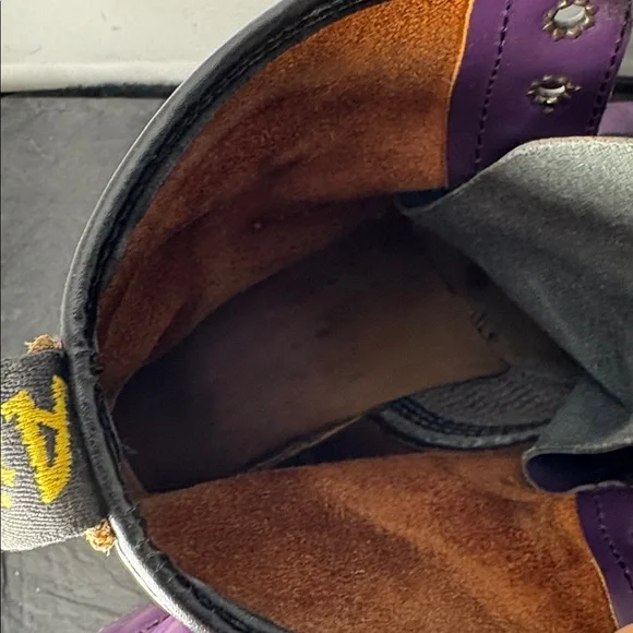 Vintage DOC MARTENS England Made Purple Lace-up Boots - Picture 13 of 16